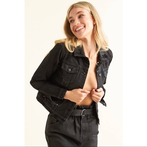 PRICE DROP Dylan Black Coated Distressed Jacket - Picture 7 of 9